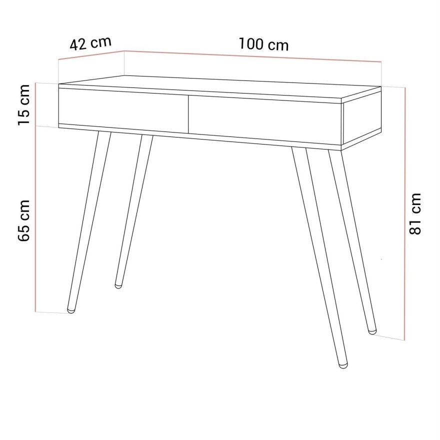 Konsole auf schrägen Beinen SIENNA KASCHMIR