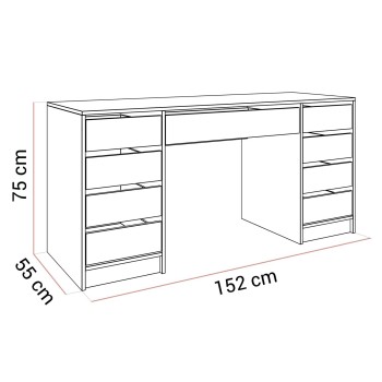Schreibtisch MADA DOUBLE mit Schubladen