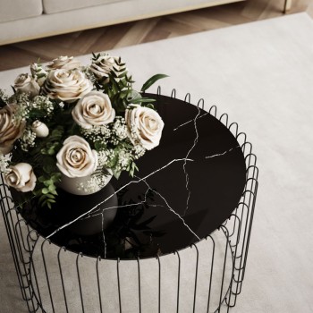 Couchtisch MARBELLE mit Marmorplatte