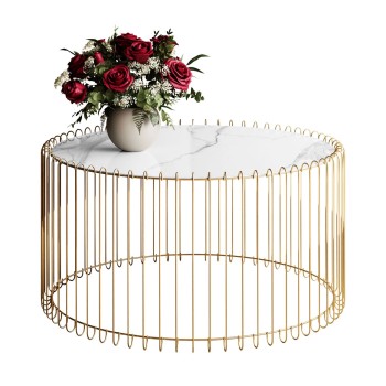 Couchtisch MARBELLE II mit Marmorplatte