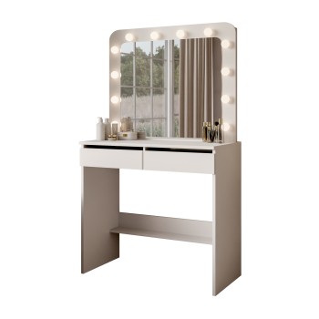 Schminktisch LUMINE mit Spiegel und LED-Beleuchtung