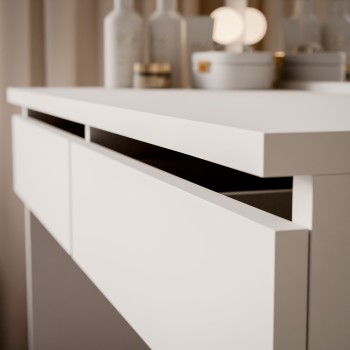 Schminktisch LUMINE mit Spiegel und LED-Beleuchtung