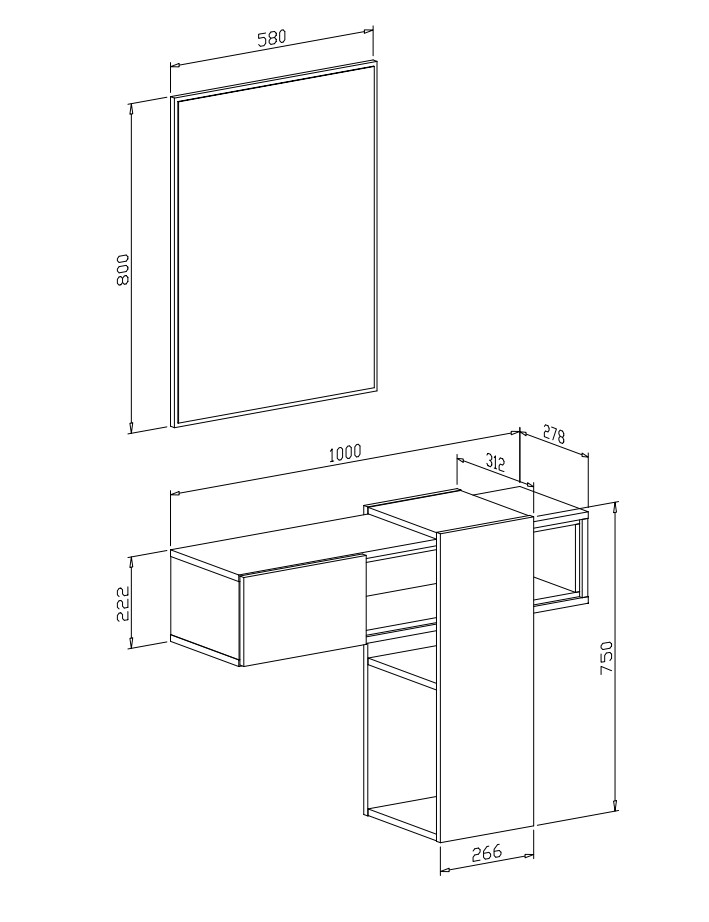 Garderoba podwieszana ARMADIO beton Garderoba podwieszana ARMADIO beton