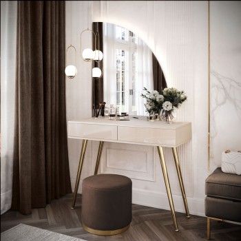 Schminktisch SIENNA-QS KASCHMIR mit LED-Spiegel