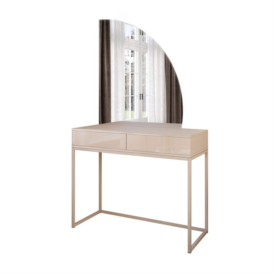 Schminktisch QUINNIE KASCHMIR mit LED-Spiegel