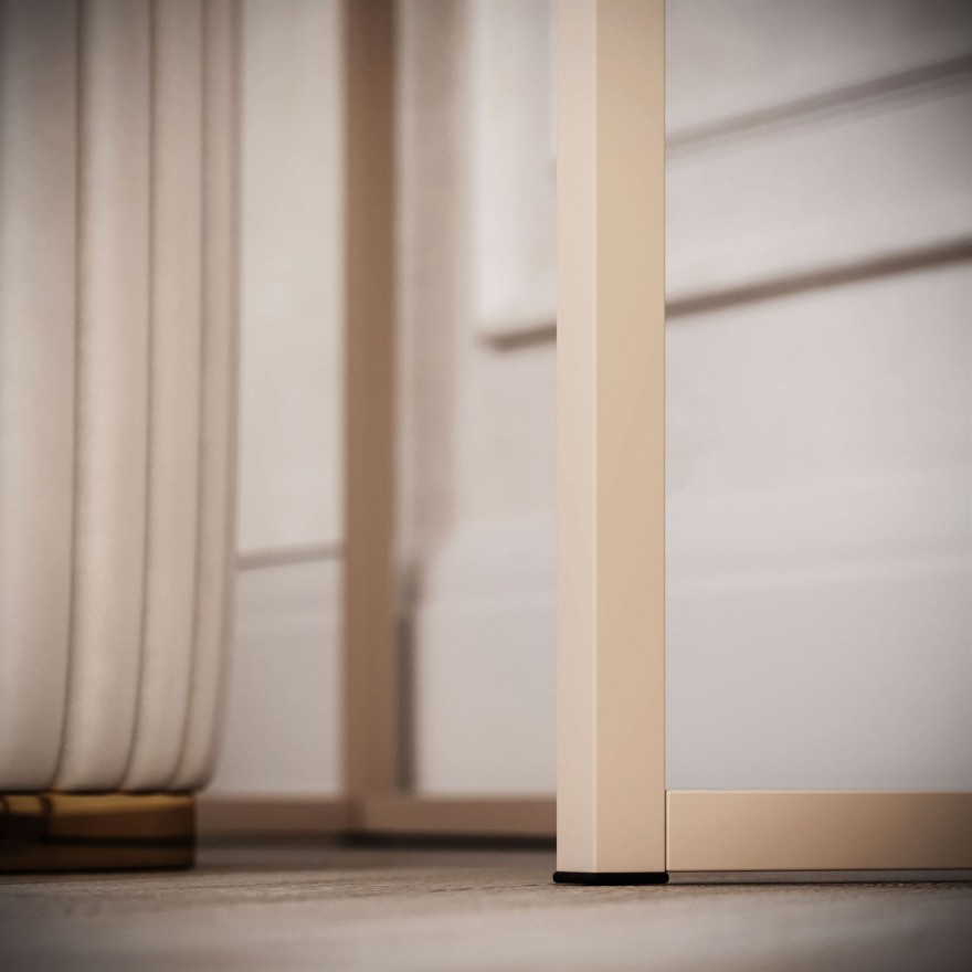 Schminktisch QUINNIE KASCHMIR mit LED-Spiegel