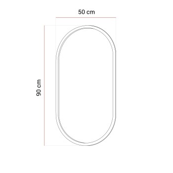 Ovaler Spiegel FLORIS mit goldenem Rahmen