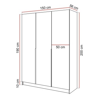 Kleiderschrank  SAVAGE 3D KASZMIR