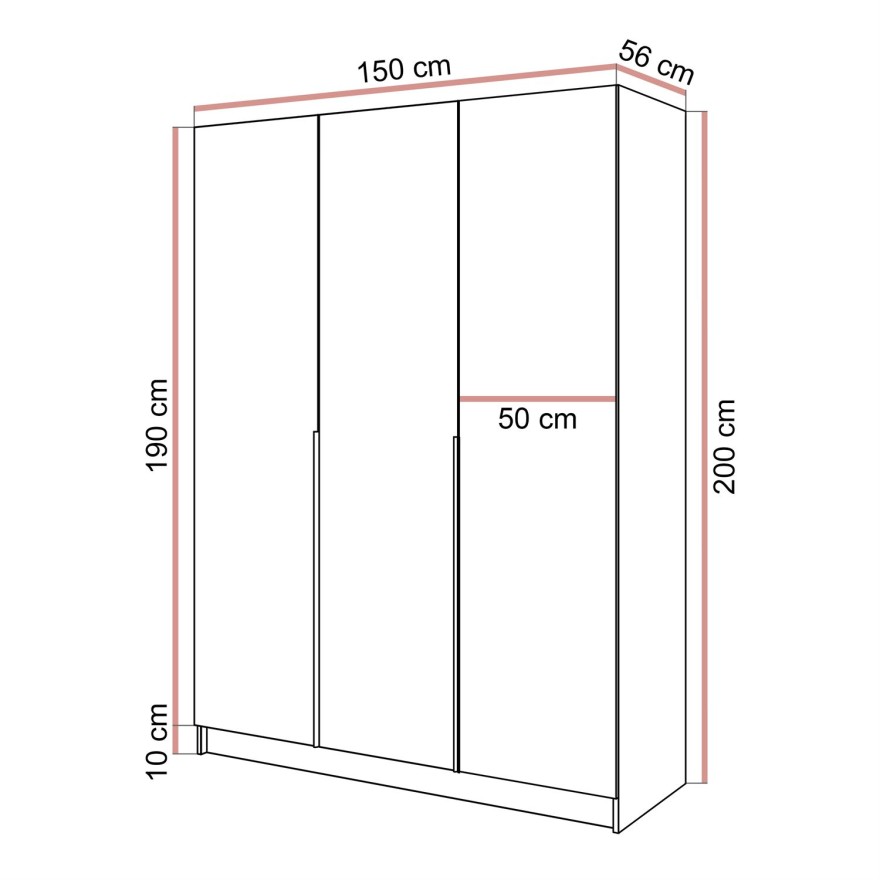 Kleiderschrank  SAVAGE 3D KASCHMIR