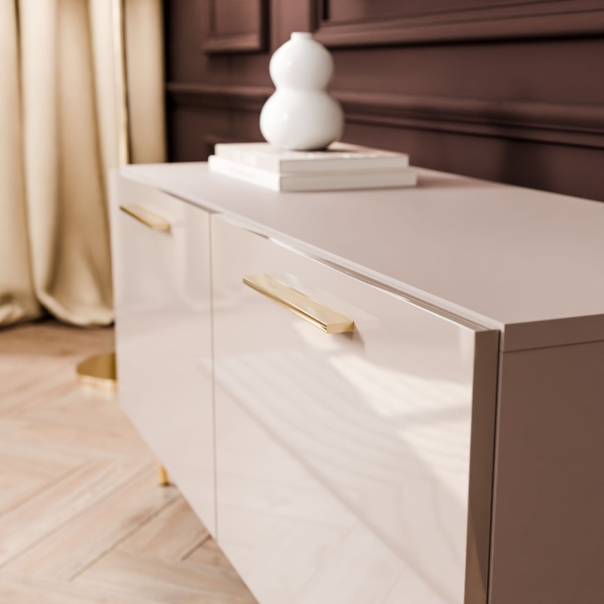 TV-Schrank AURA 100 KASZMIR Hochglanz auf Füßen