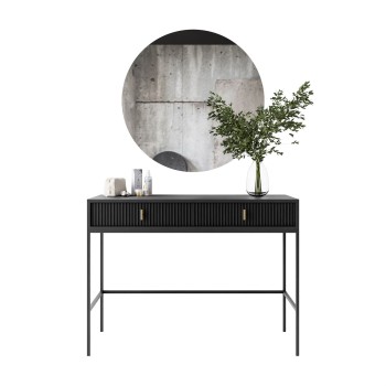 Schminktisch MIDNIGHT auf Gestell mit Spiegel und LED-Beleuchtung