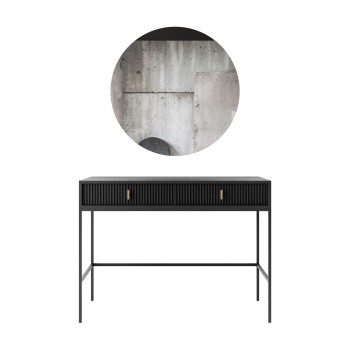 Schminktisch MIDNIGHT auf Gestell mit Spiegel und LED-Beleuchtung