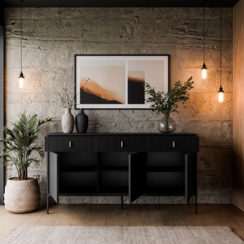 Kommode MIDNIGHT 3D3S mit drei Schubladen auf einem Gestell