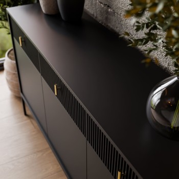 Kommode MIDNIGHT 3D3S mit drei Schubladen auf einem Gestell