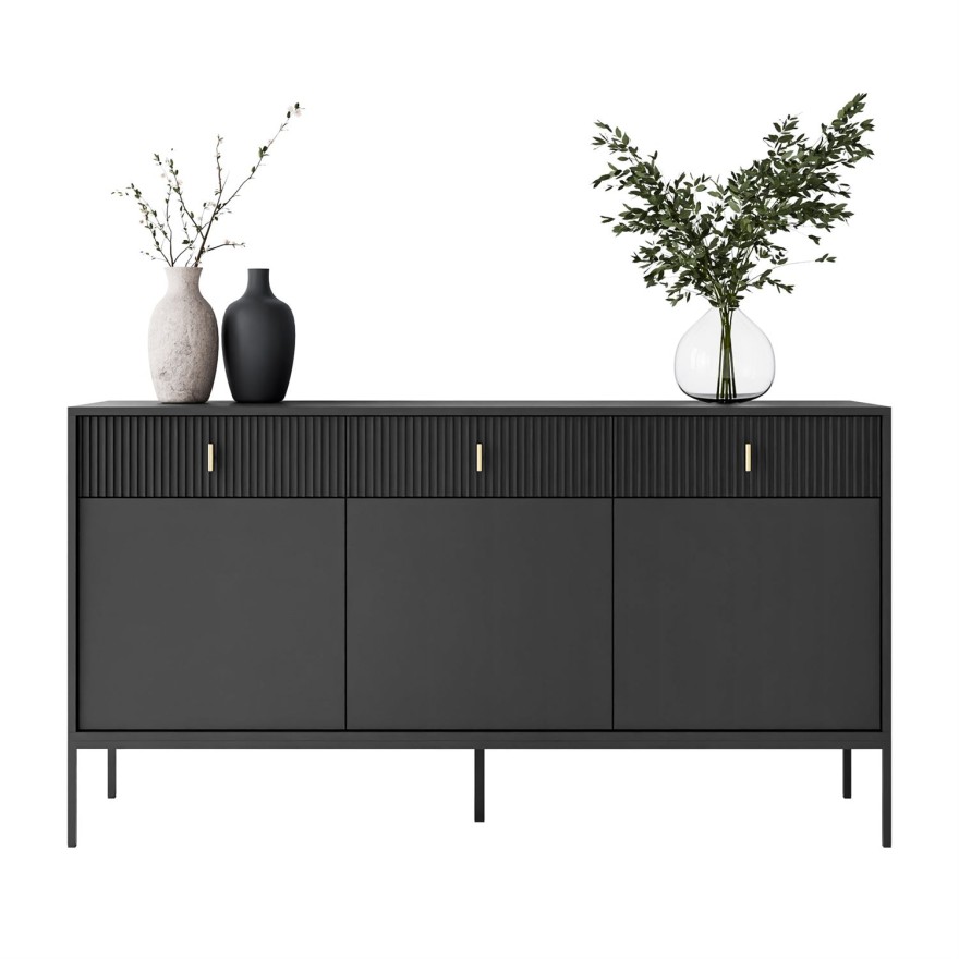 Kommode MIDNIGHT 3D3S mit drei Schubladen auf einem Gestell