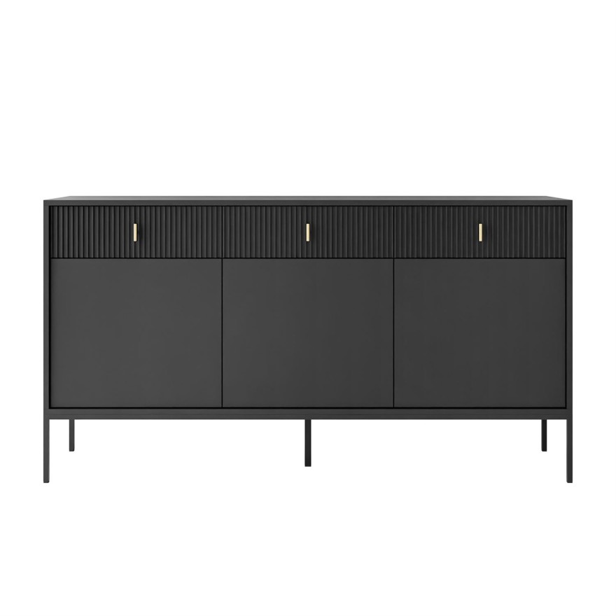 Kommode MIDNIGHT 3D3S mit drei Schubladen auf einem Gestell