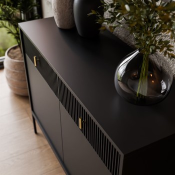 Kommode MIDNIGHT 2D2S mit zwei Schubladen auf einem Gestell