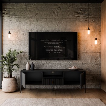 TV-Schrank MIDNIGHT mit Schubladen auf Gestell