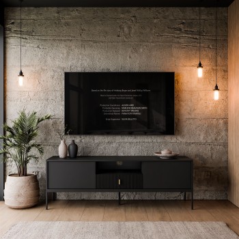 TV-Schrank MIDNIGHT mit Schubladen auf Gestell