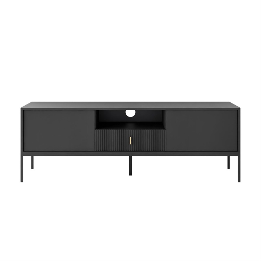 TV-Schrank MIDNIGHT mit Schubladen auf Gestell