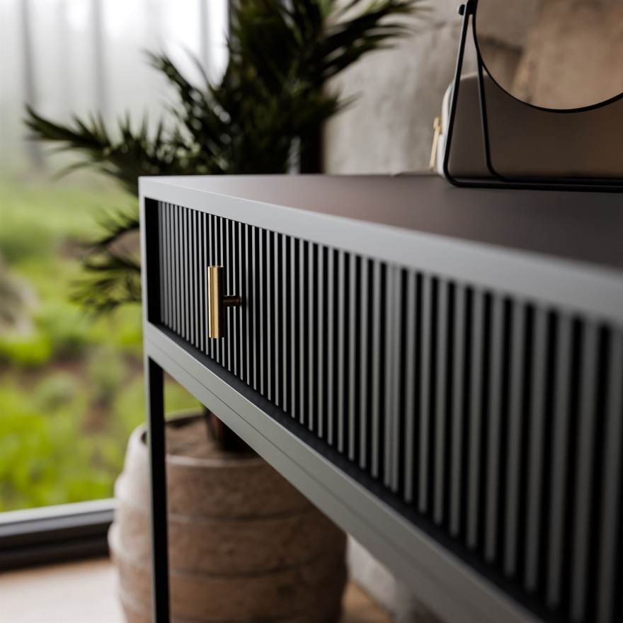 Konsole MIDNIGHT mit Schubladen auf Gestell