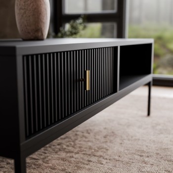 Couchtisch MIDNIGHT mit Schublade auf Gestell