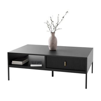 Couchtisch MIDNIGHT mit Schublade auf Gestell