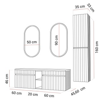 Badezimmer-Set FLORIS II