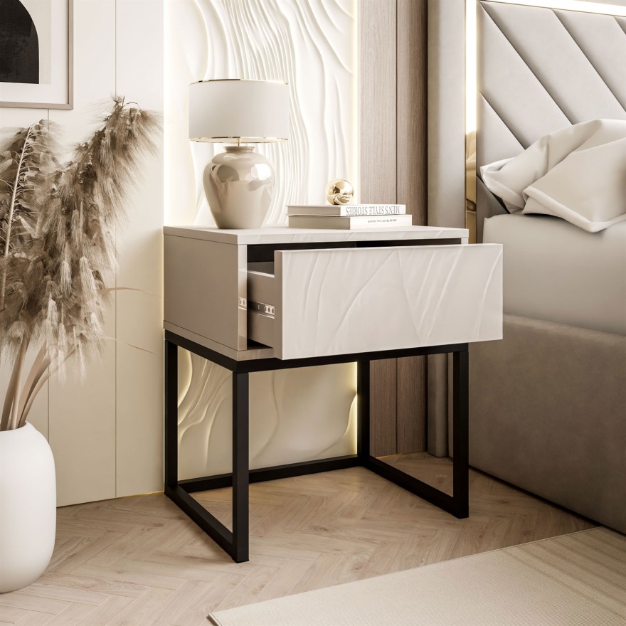 Nachttisch BLANCO KASZMIR auf Gestell