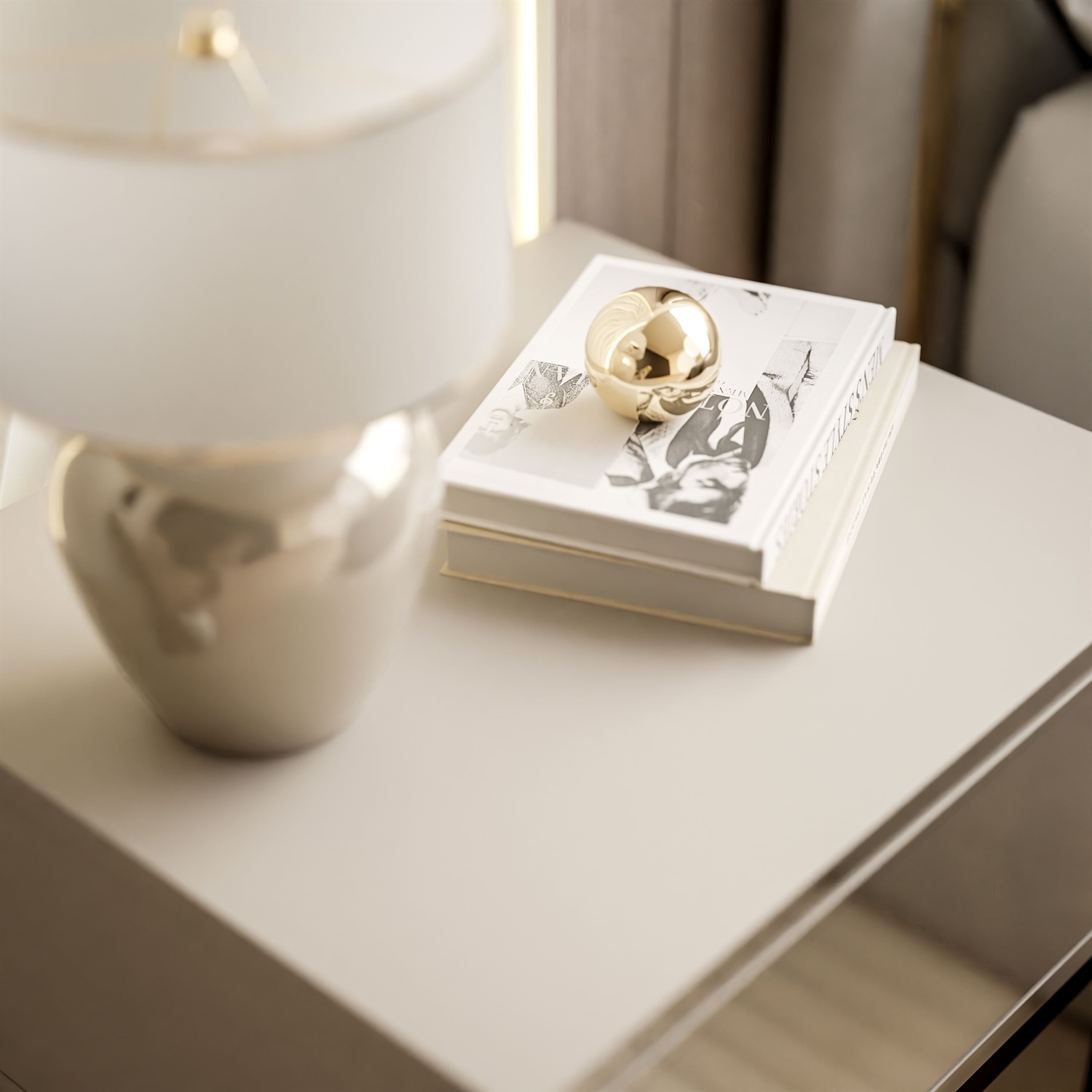 Nachttisch BLANCO KASCHMIR auf Gestell