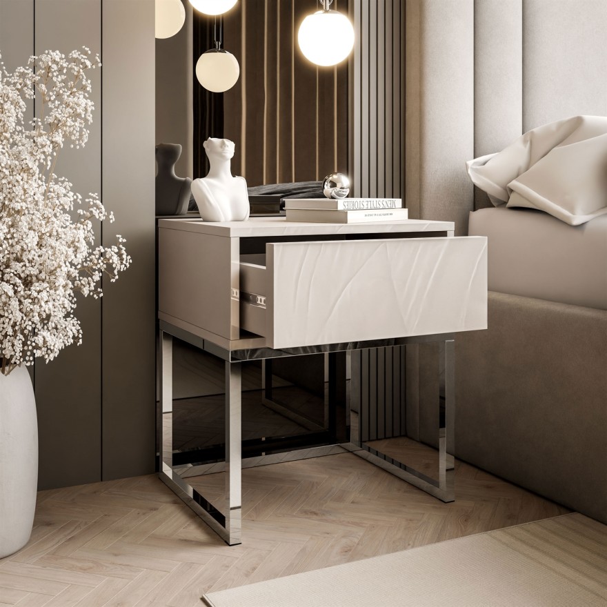 Nachttisch BLANCO KASCHMIR auf Gestell