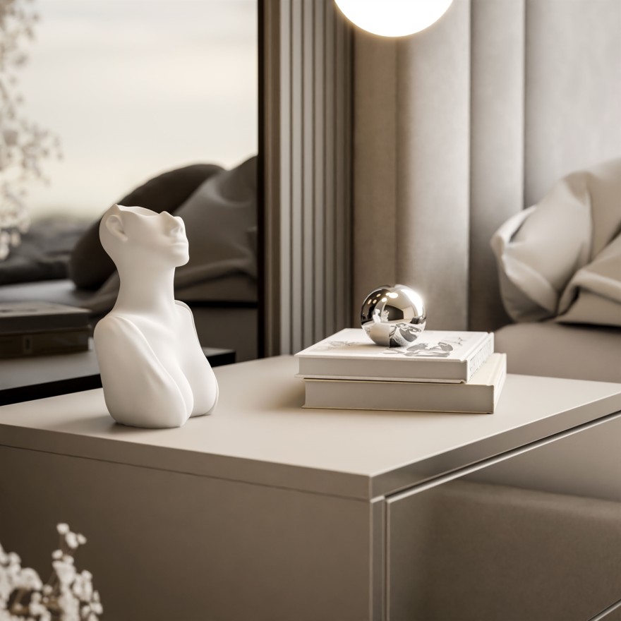 Nachttisch BLANCO KASZMIR auf Gestell