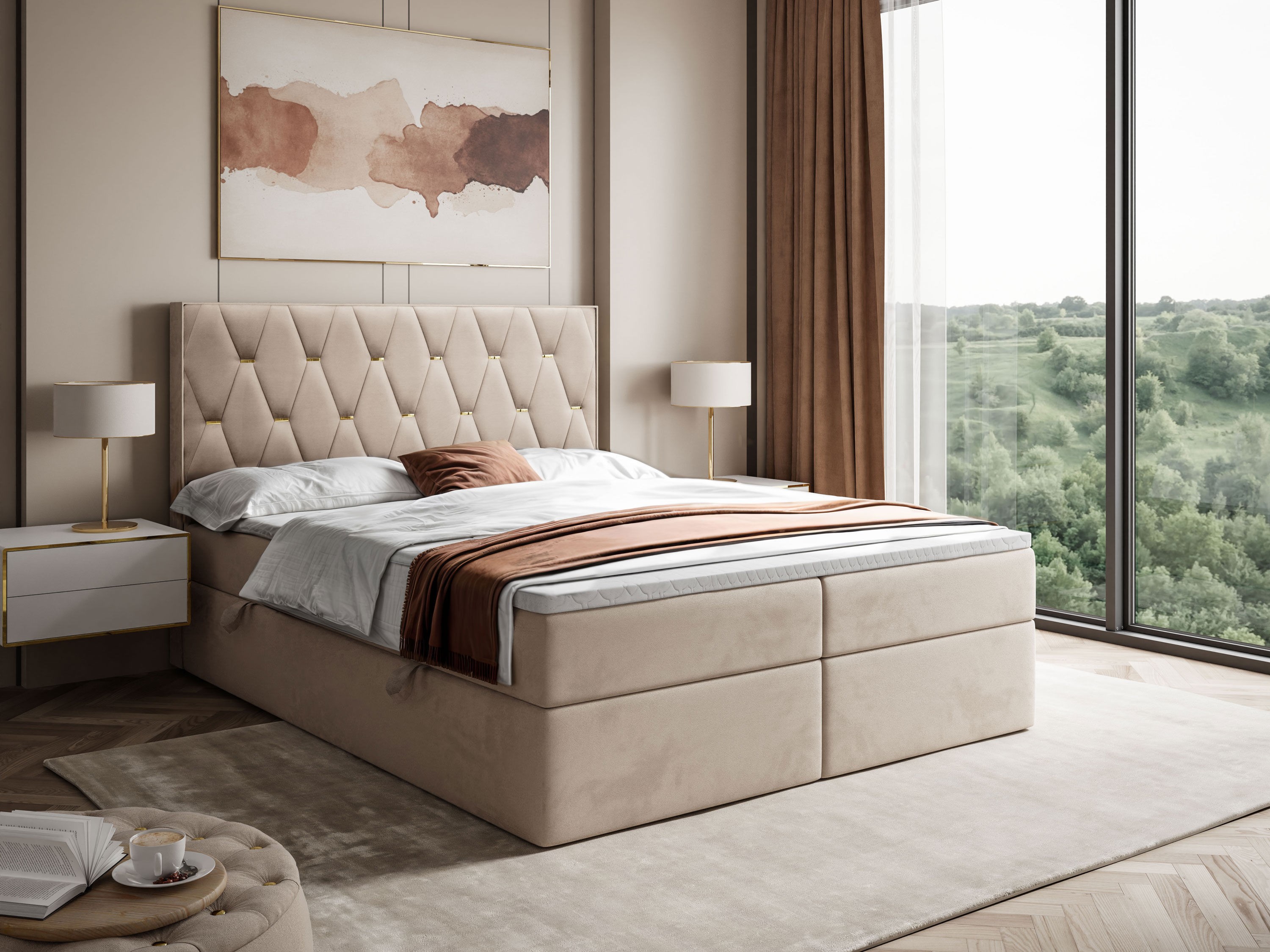 Boxspringbett IZOLDA mit Bettkasten