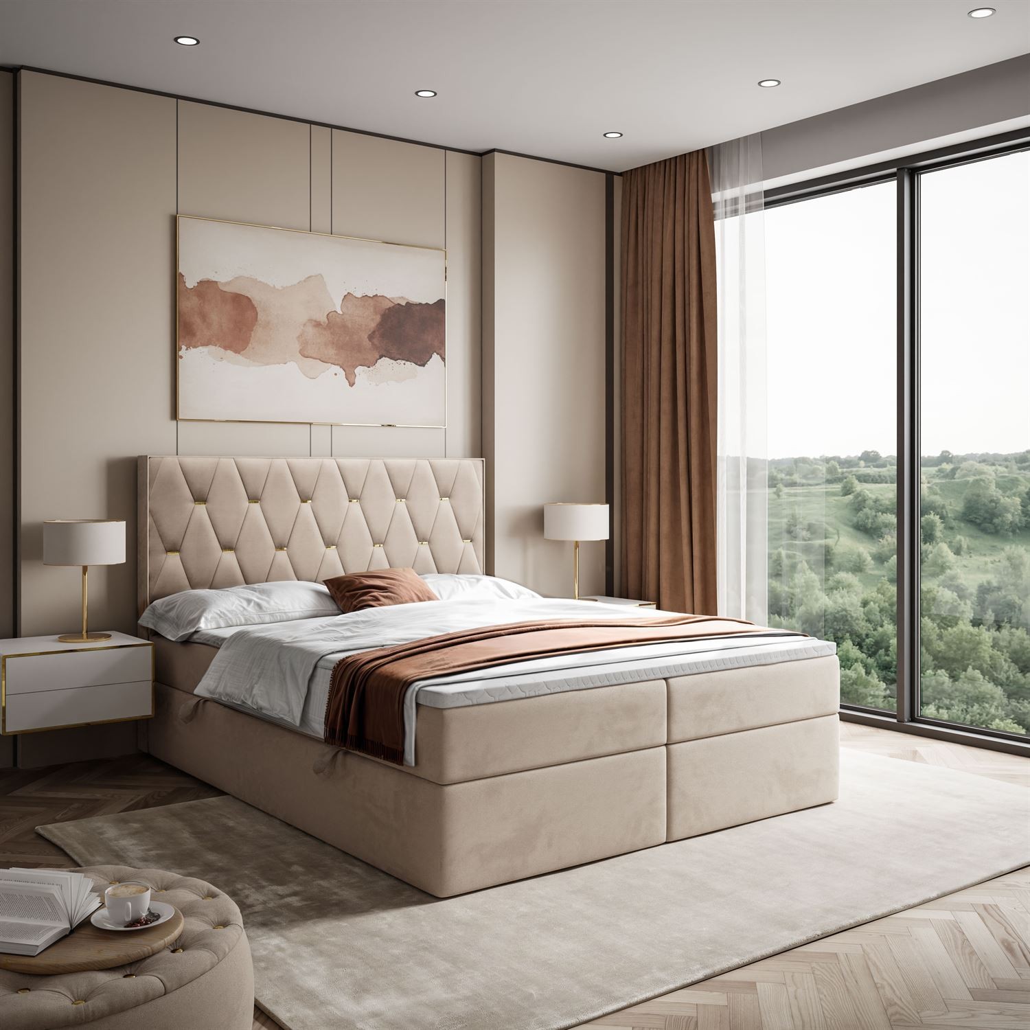 Boxspringbett IZOLDA mit Bettkasten