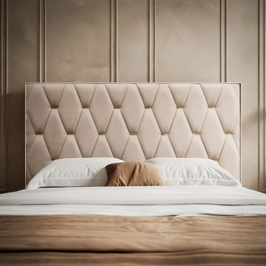 Polsterbett IZOLDA mit hohem Kopfteil