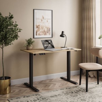 Verstellbarer Schreibtisch SPACE auf Metallbeinen