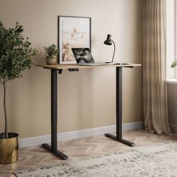 Verstellbarer Schreibtisch SPACE auf Metallbeinen