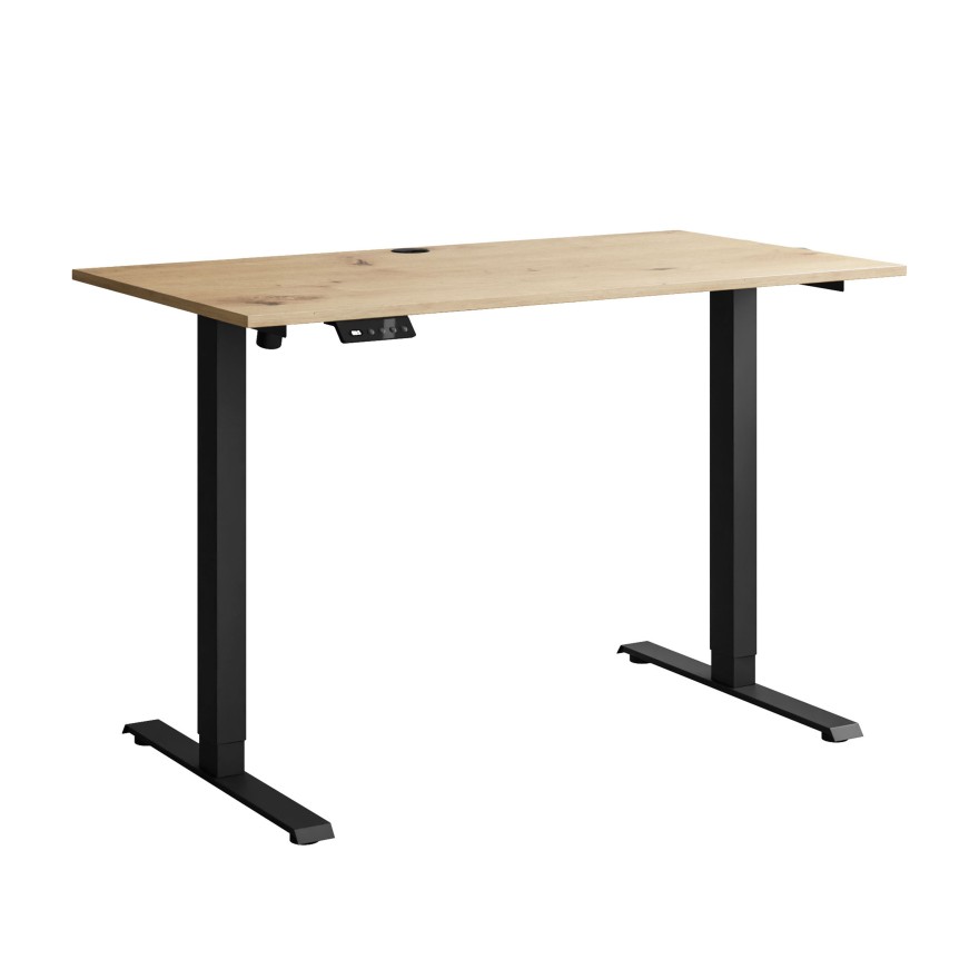 Verstellbarer Schreibtisch SPACE auf Metallbeinen