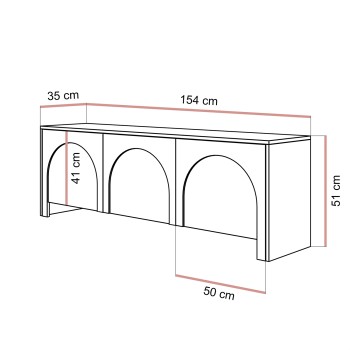 TV-Schrank ARIADNA mit drei Türen