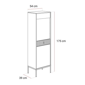 Vitrine MIDNIGHT mit Glasfront auf Gestell
