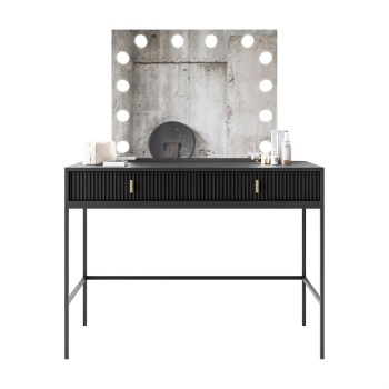 Schminktisch MIDNIGHT ELITE mit LED-Spiegel auf Gestell