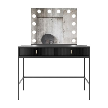 Schminktisch MIDNIGHT ELITE mit LED-Spiegel auf Gestell