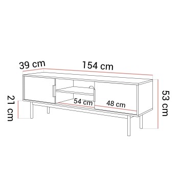 Zweitüriger TV-Schrank MIRACLE