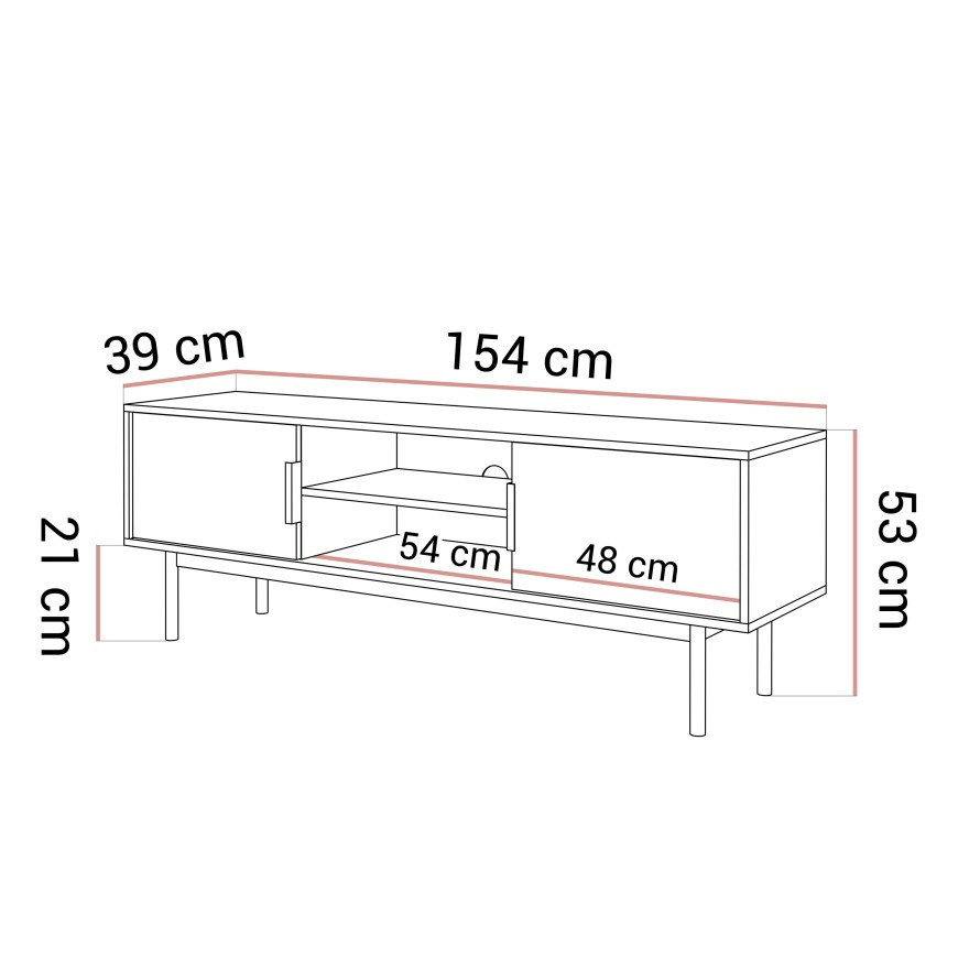Zweitüriger TV-Schrank MIRACLE