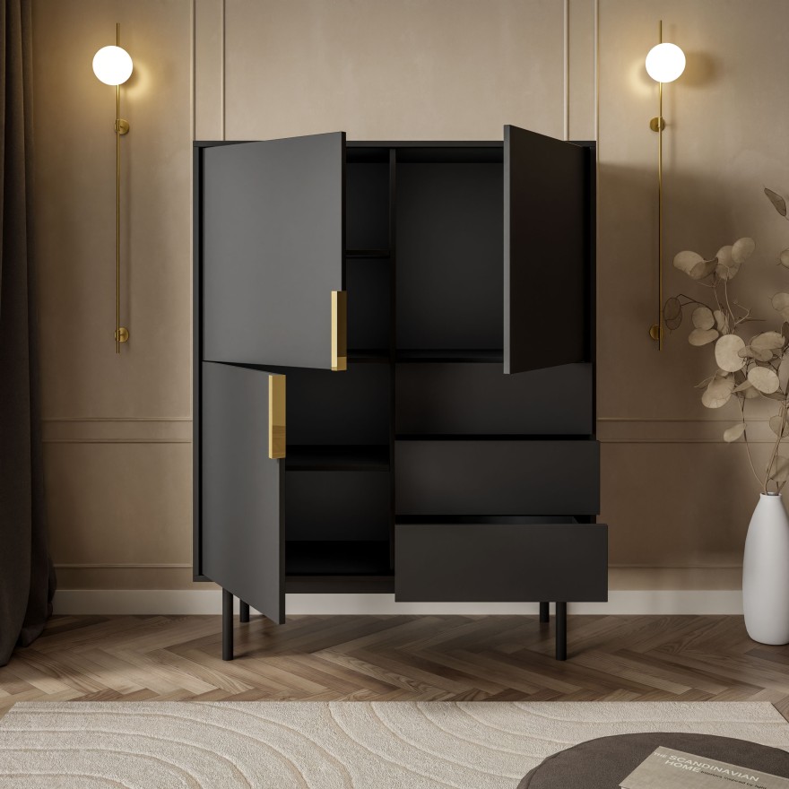 Dreiteilige Kommode MIRACLE 3D3S mit Schubladen