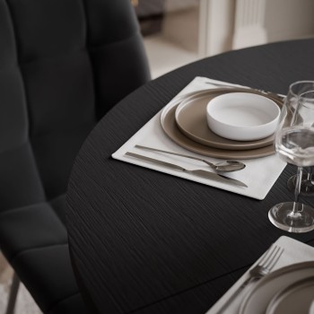 Esszimmer-Set ELYA-Tisch mit vier Stühlen