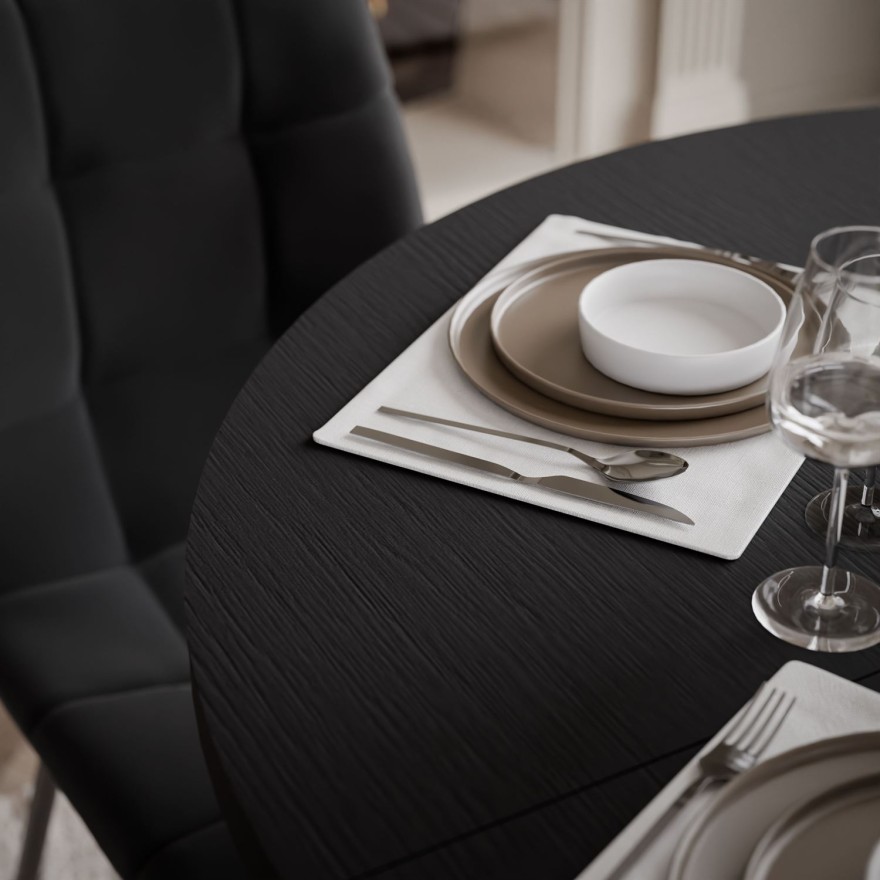 Esszimmer-Set ELYA-Tisch mit vier Stühlen