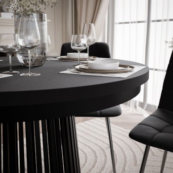 Esszimmer-Set ELYA-Tisch mit vier Stühlen