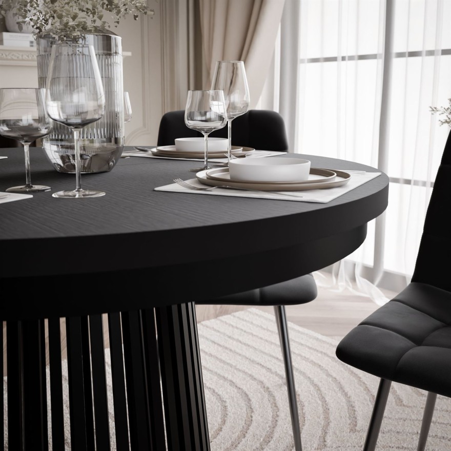 Esszimmer-Set ELYA-Tisch mit vier Stühlen