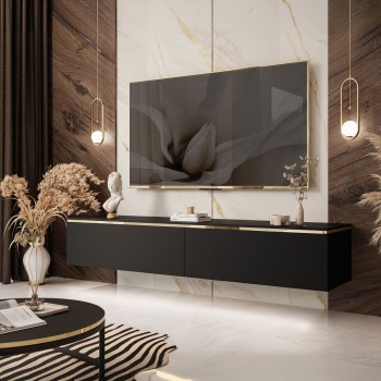 AURORA RTV Schrank schwarz matt